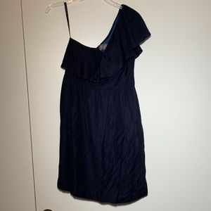 Jenny Yoo Women’s 6 Navy One Shoulder Dress